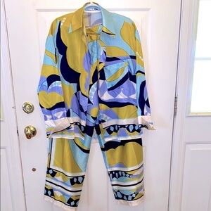 Fashion Nova Colorful Abstract Patterned Suit L